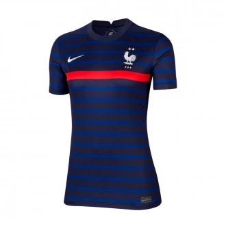 Maglietta Francia Stadium Primo Kit 2020-2021 Donna Blackened blue-White