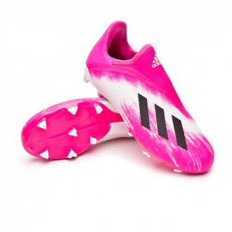Scarpe X 19.3 LL FG Bambino White-Black-Shock pink