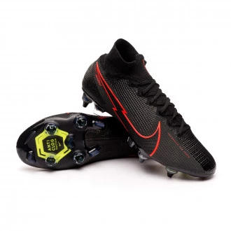 Scarpe Mercurial Superfly VII Elite SG-Pro Anti-Clog Traction Black-Dark Smoke Grey-Chile Red