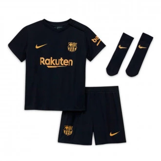 Completo FC Barcelona Segunda Equipación 2020-2021 Bebé Black-Metallic gold