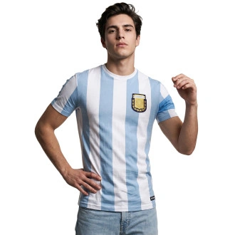 Maglietta Argentina Capitano White-Blue