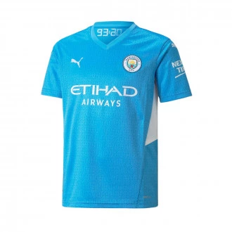 Maglietta Manchester City FC Primo Kit 2021-2022 Team Light Blue-Puma White