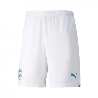 Pantaloncini Manchester City FC Primo Kit 2021-2022 Puma White-Team Light Blue