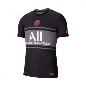Camiseta Paris Saint-Germain FC Tercera Equipación Match 2021-2022 Black-Dark Grey-White