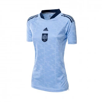 Maglia España Segunda Equipación Euro 2022 Mujer Glow Blue