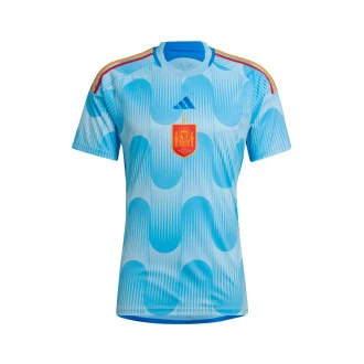 Maglia Spagna secondo kit Authentic Mundial Qatar 2022 Glow Blue-Glory Blue