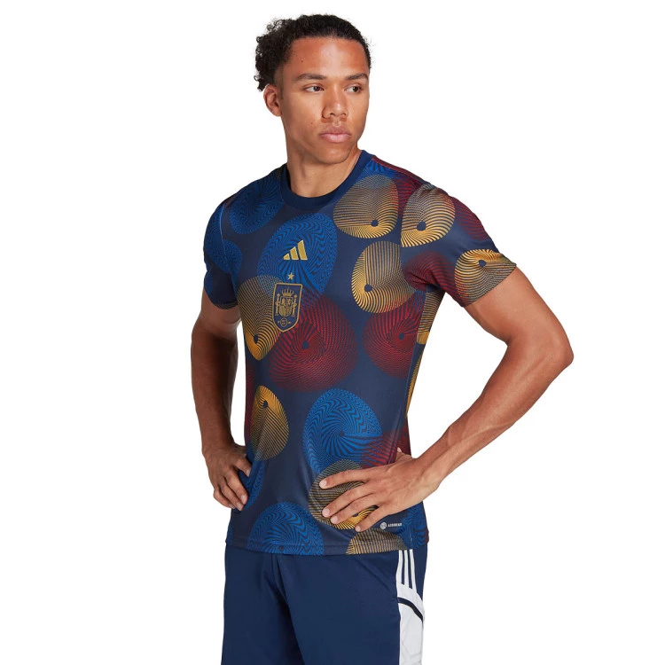 camiseta-adidas-espana-pre-match-mundial-qatar-2022-navy-blue-red-colleg-gold-glory-2