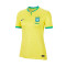 Maglietta Nike Brasile Home Stadium Mondiale Qatar 2022 da Donna