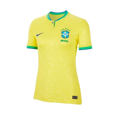 Maglietta Brasile Home Stadium Mondiale Qatar 2022 da Donna