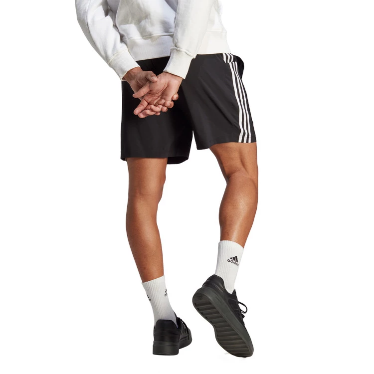 pantalon-corto-adidas-essentials-3-stripes-black-white-1