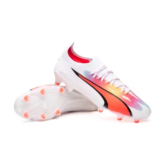Scarpe Ultra Ultimate FG/AG Puma White-Puma Black-Fire Orchid