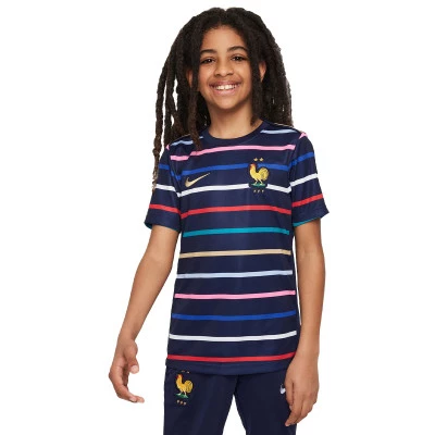 Maglietta Francia Pre-Match Euro 2024 per bambini