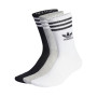 Crew 3 Stripes-Bianco-Brgrin-Nero