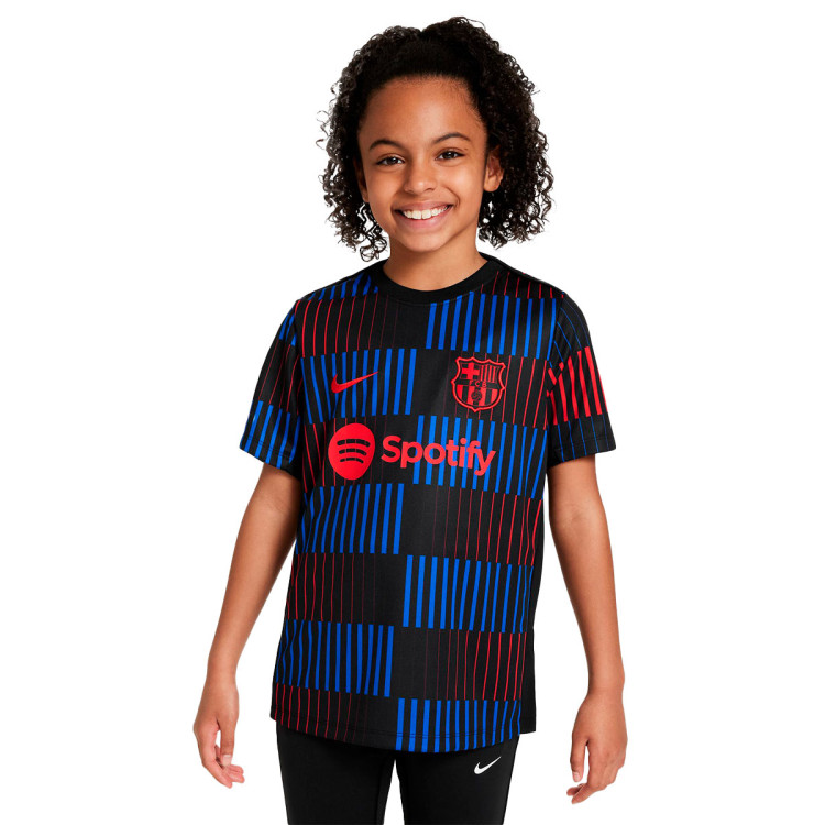 Maglia Nike FC Barcelona Pre-Match 2024-2025 da Bambino Black