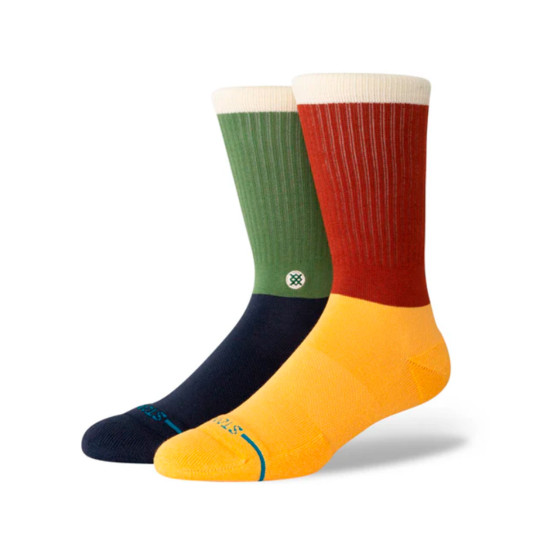 Stance Trail Bound Crew – Calzini Uomo In Cotone, Nero Fantasia – Tecnologia Infiknit