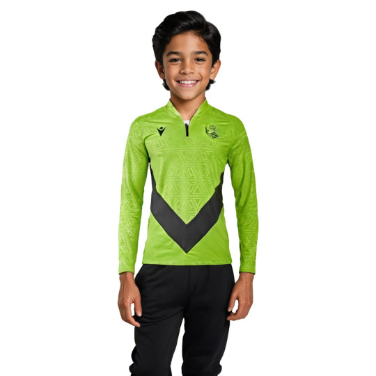 Felpa Macron Real Sociedad Training 2024-2025 da Bambino Verde