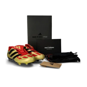 Bota Predator Precision Elite FG ZZ Gold Met-Core Black-Collegiate Red