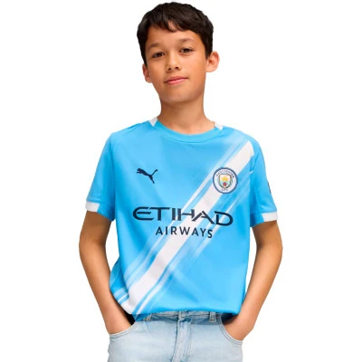 Maglietta Manchester City Home 2025-2026 da Bambino