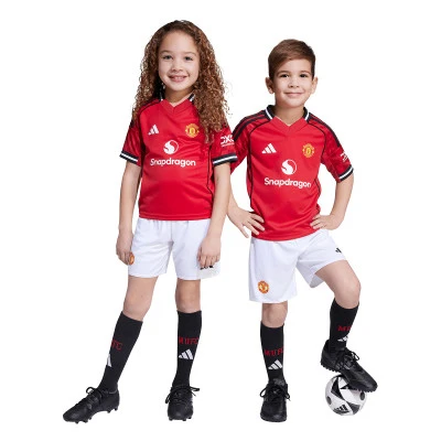 Completo Manchester United Home Kit 2025-2026 da Bambino