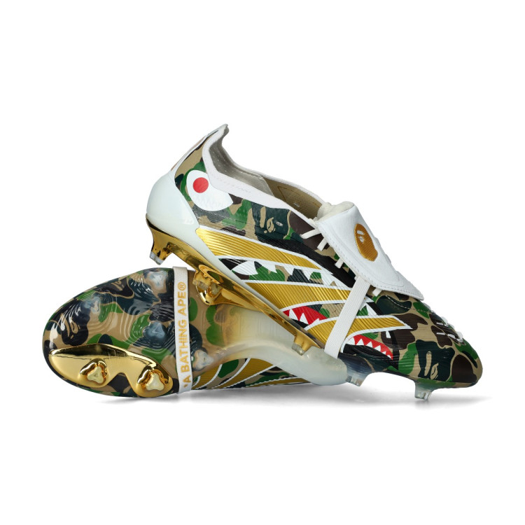シューズ PREDATOR ELITE FT FG BAPE Scarpe adidas Predator Elite FT FG Bape Hemp-Gold Met-White