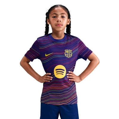 Maglia Fc Barcelona Pre-Match 2025-2026 da Bambino