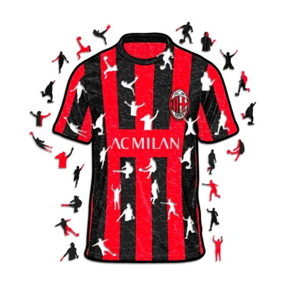 AC Milan Jersey Puzzle Legno (150 Pezzi)