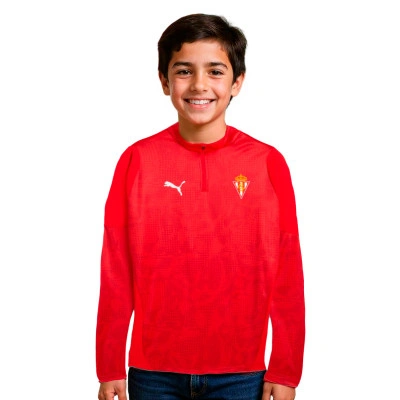 Felpa Sporting Gijon Training 2025-2026 da Bambino