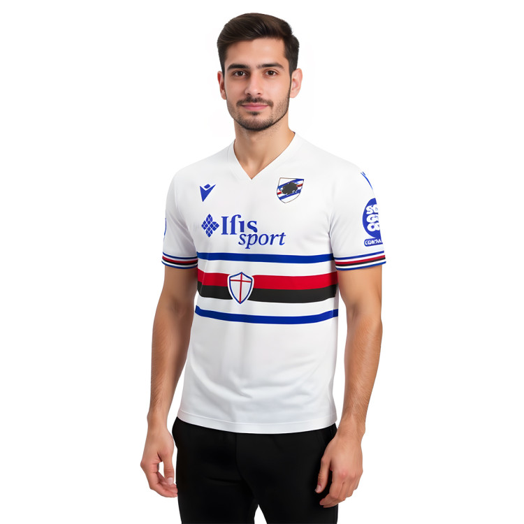 Maglia Macron Uc Sampdoria Away 2025-2026 White-Blue Fútbol