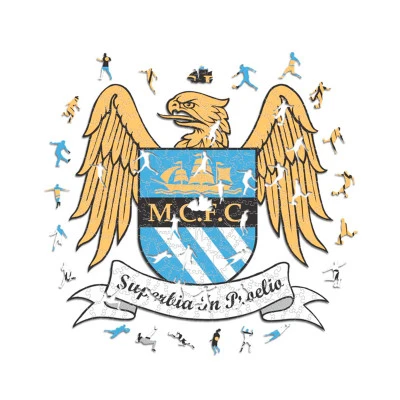 Man City Escudo Retro Puzzle Mader (150 Piezas)