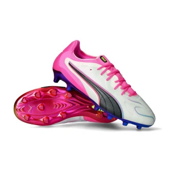 Scarpe King 20 Ultimate FG/AG White-Poison Pink-Bright Aqua