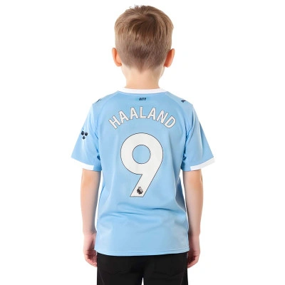 Maglia Manchester City Home 2025-2026 Haaland da Bambino