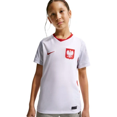 Maglia Polonia Home Mondiali 2026 da Bambino