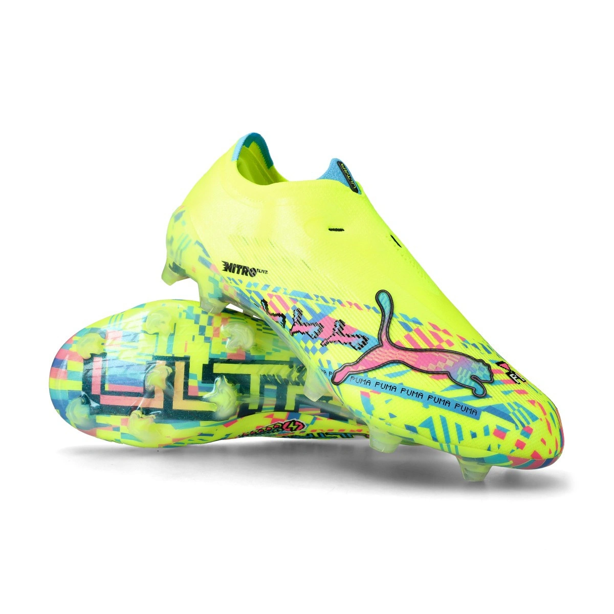 bota-puma-ultra-nitro-7-ultimate-ll-advanced-level-fg-white-blue-pink-yellow-0