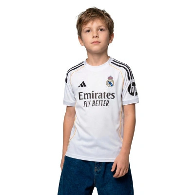 Maglia Real Madrid Home 2025-2026 Carvajal + Patch da Bambino
