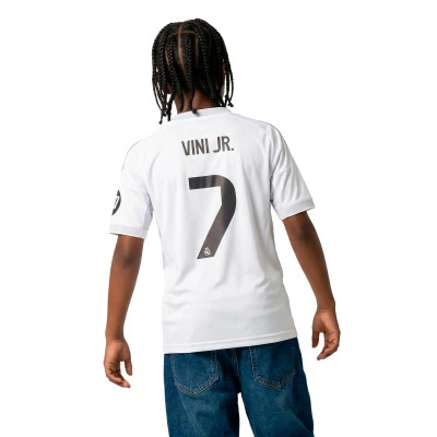 Maglia Real Madrid Home 2025-2026 Vini jr + Patch da Bambino