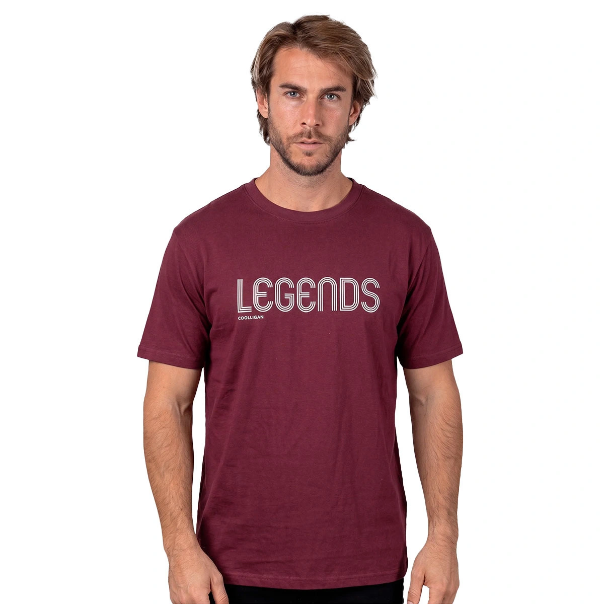 camiseta-coolligan-1990-legends-faces-burgundy-rojo-0